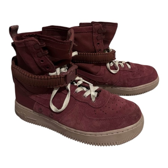 NIKE SF AIR FORCE 1 Women's Athletic Sneakers Vintage Wine Color Sz 10 Lace Up - Picture 4 of 13